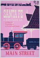 Board The Santa Fe Main Street - Mounted (Poster)